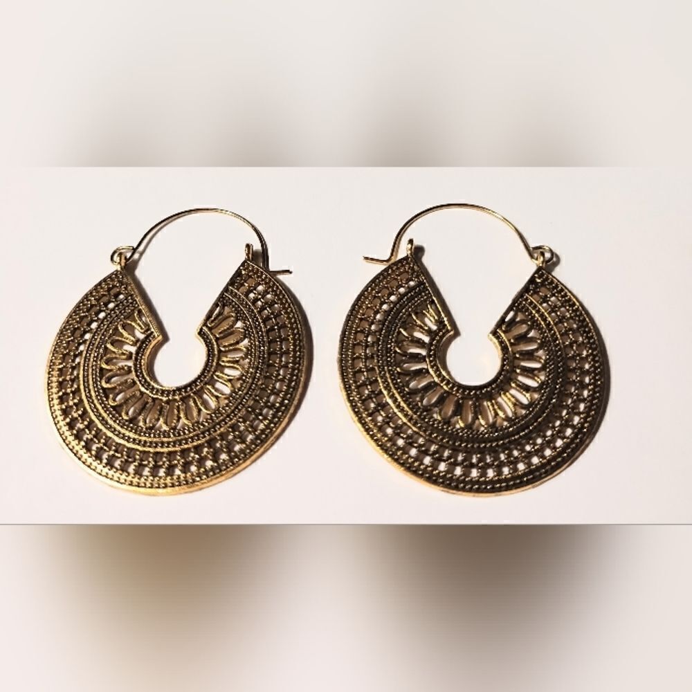 earrings‎ dangle vintage mandala new d70 $4.99 ship